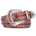 Red silver red buckle