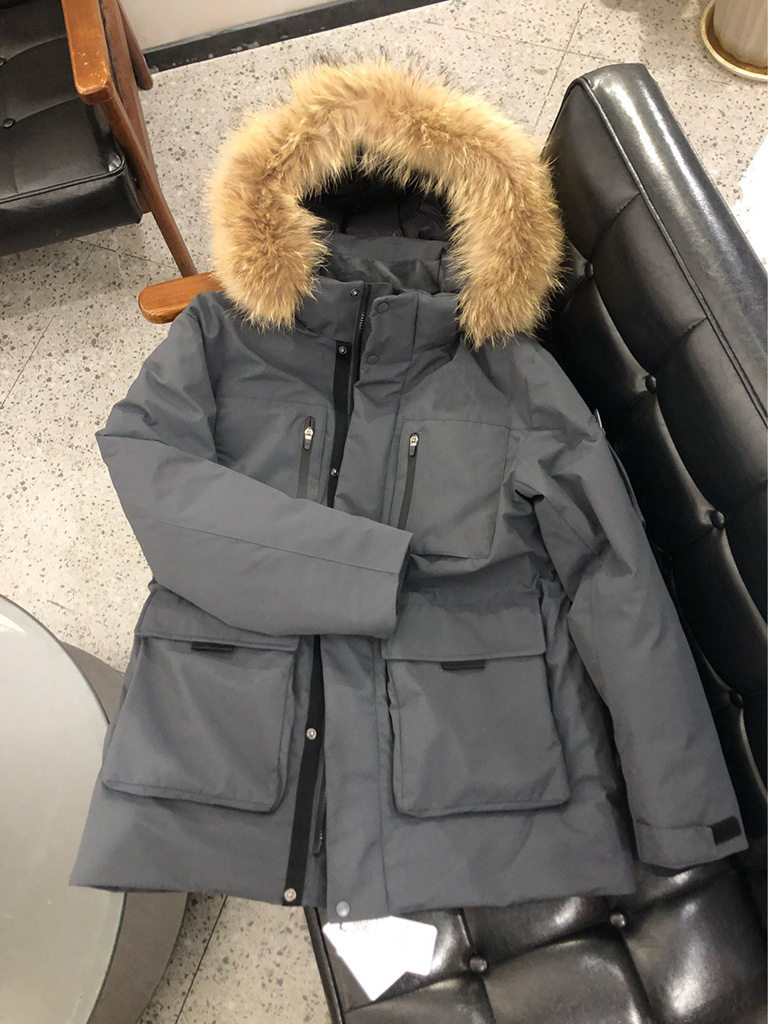 Yishujia 24 Styles Zhang Linghe Thick Fur Collar Workwear Style Three-Proof down Jacket Unisex Couple Style