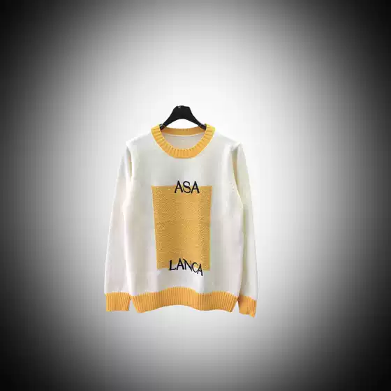 Autumn and Winter New Cross-border CA Casa Men's Casual Long-sleeved Sweater Letter Embroidered Trendy Loose All-match for Men and Women