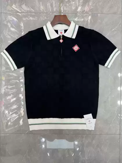 Men's Cross-Border Alternative European and American Trendy Autumn and Winter New Ca Knitwear Sweater Casa Shirt Polo Shirt with Collar