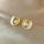 серебряная игла s925, корейская версия новых модных сережек для девочек, простой темперамент, универсальные серьги, вибрато, серьги в том же стиле, оптом mini 31