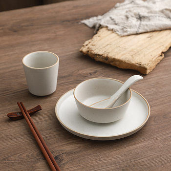 Japanese tableware suit bowl spoon cup bone plate creative hot pot restaurant special retro restaurant commercial hotel wholesale