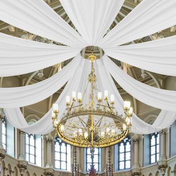 Amazon cross-border ceiling decoration chiffon curtain decoration gauze processing wholesale processing ceiling cloth curtain wedding