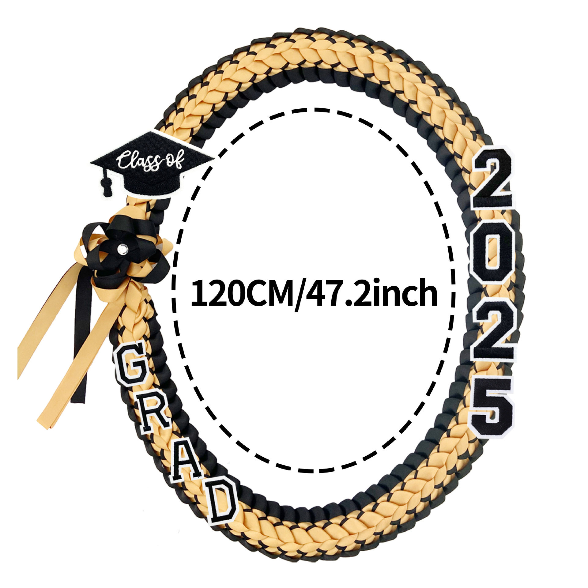 2026 Cross-Border Hot Item Graduation Ribbon Wreath Weaving Multi-Colorful Ribbon Honor Cord Handmade Ribbon