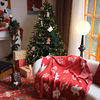 Class a Christmas Half-Velvet Sofa Blanket, Festive Atmosphere Knitted Blanket, Autumn and Winter Plush Nap Blanket