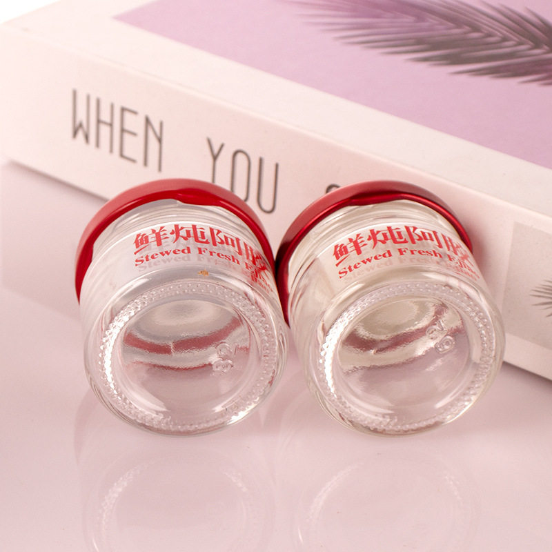 25ml transparent glass bottle fresh stewed donkey-hide gelatin sub-packaging empty bottle printing glass bottle silk-screen bird's nest bottle