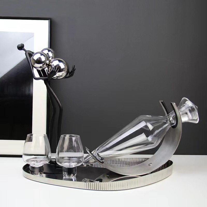 Decanter Wine Set Wine Cabinet Decorative Decoration Creative Light Luxury Personalized Decanter Crystal Glass Decanter