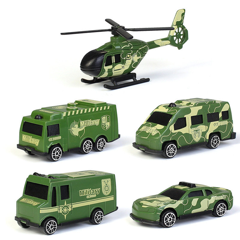 滑行小汽车模型儿童塑料玩具消防工程车警察军事停车场配套车子