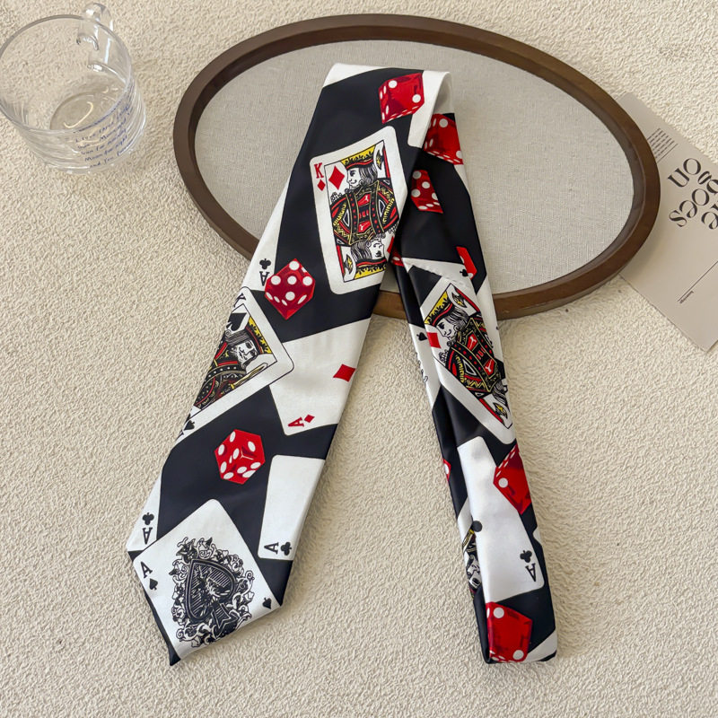 K ポーカー レッド ダイス ネクタイ - 約 152cm