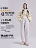 Maternity wide-leg pants for winter, thickened, loose, large-size leggings, high-waisted, high-elastic belt drawstring belly-supporting sweatpants