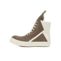 Inverted triangle brown suede