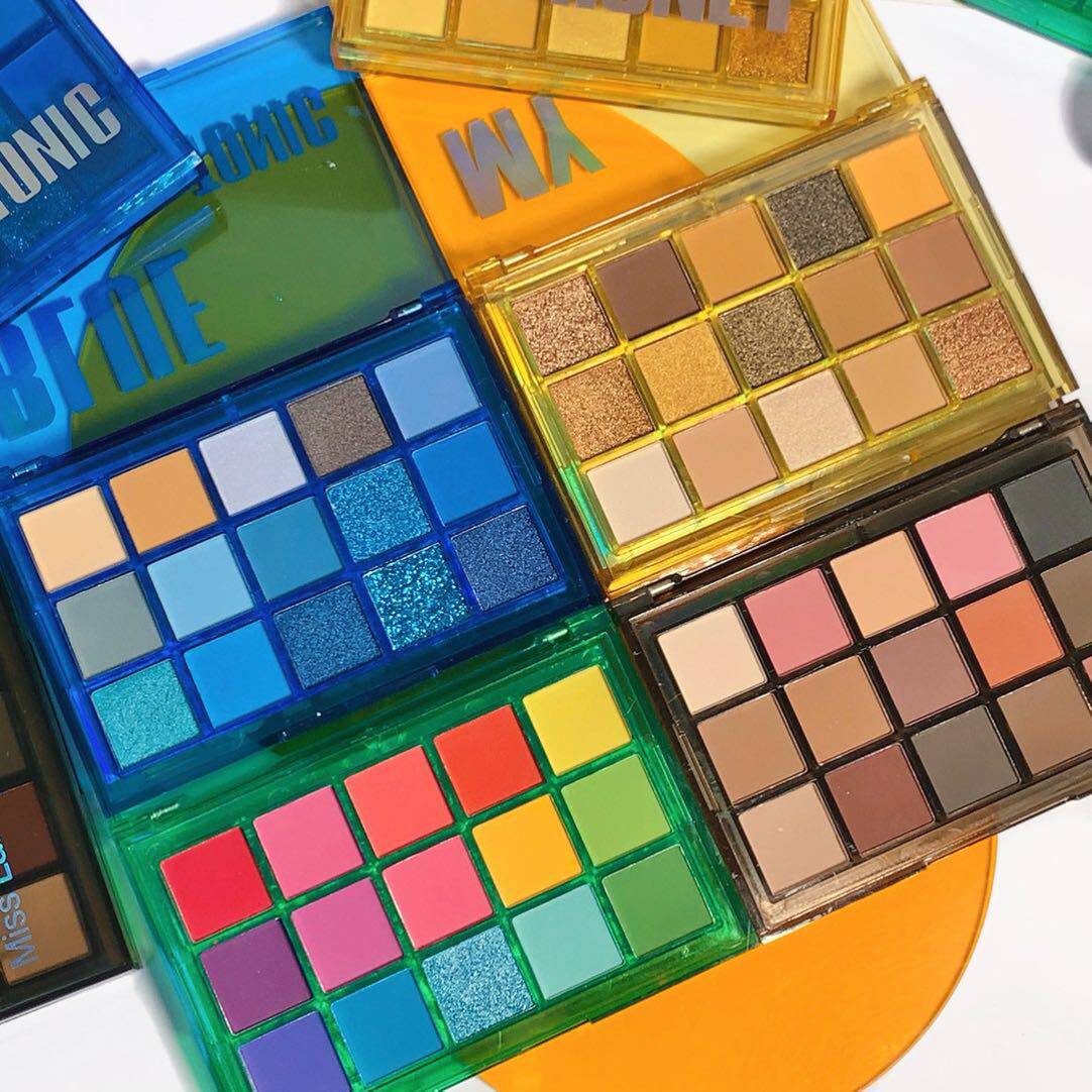 New Green Shell 15 Color Eyeshadow Plate Pearlescent Matte Waterproof No Scent Powder Fine Colorful Eye Shadow Cosmetic Cross-Border