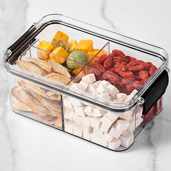 2025 New Square Scented Tea Packaging Box 4-Compartment Sealed Jar Four-Compartment Food-Grade Storage Box Storage Box