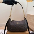 Teri armpit bag dark brown