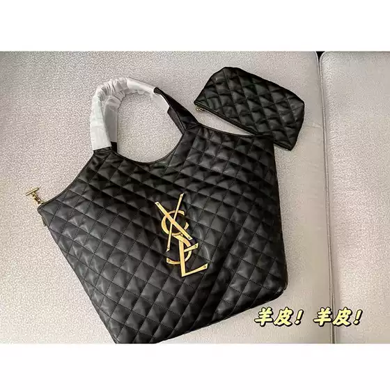 High-End Version 26 New Ysl Genuine Leather Vintage Tote Gaby Large Capacity Quilted Handbag Shoulder Bag Shopping Bag