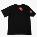 Black with red label
