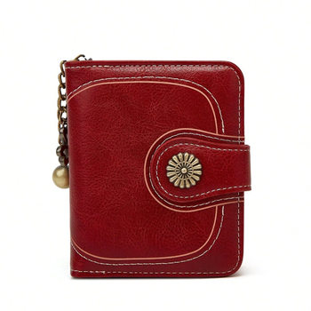Short Zipper Coin Purse New Women's 70% off Clutch Bag Fashionable Oil Leather Multi-Card Slot Coin Bag Card Bag H173