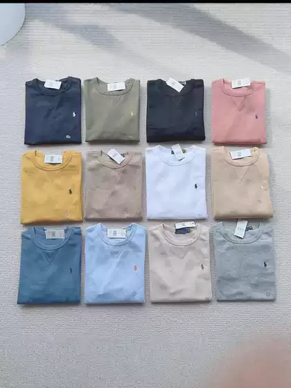 Cross-Border Supply of Ralph Lauren Crew Neck Sweatshirt Men's Polo Long-Sleeve Pullover Autumn Casual Base Shirt Trendy