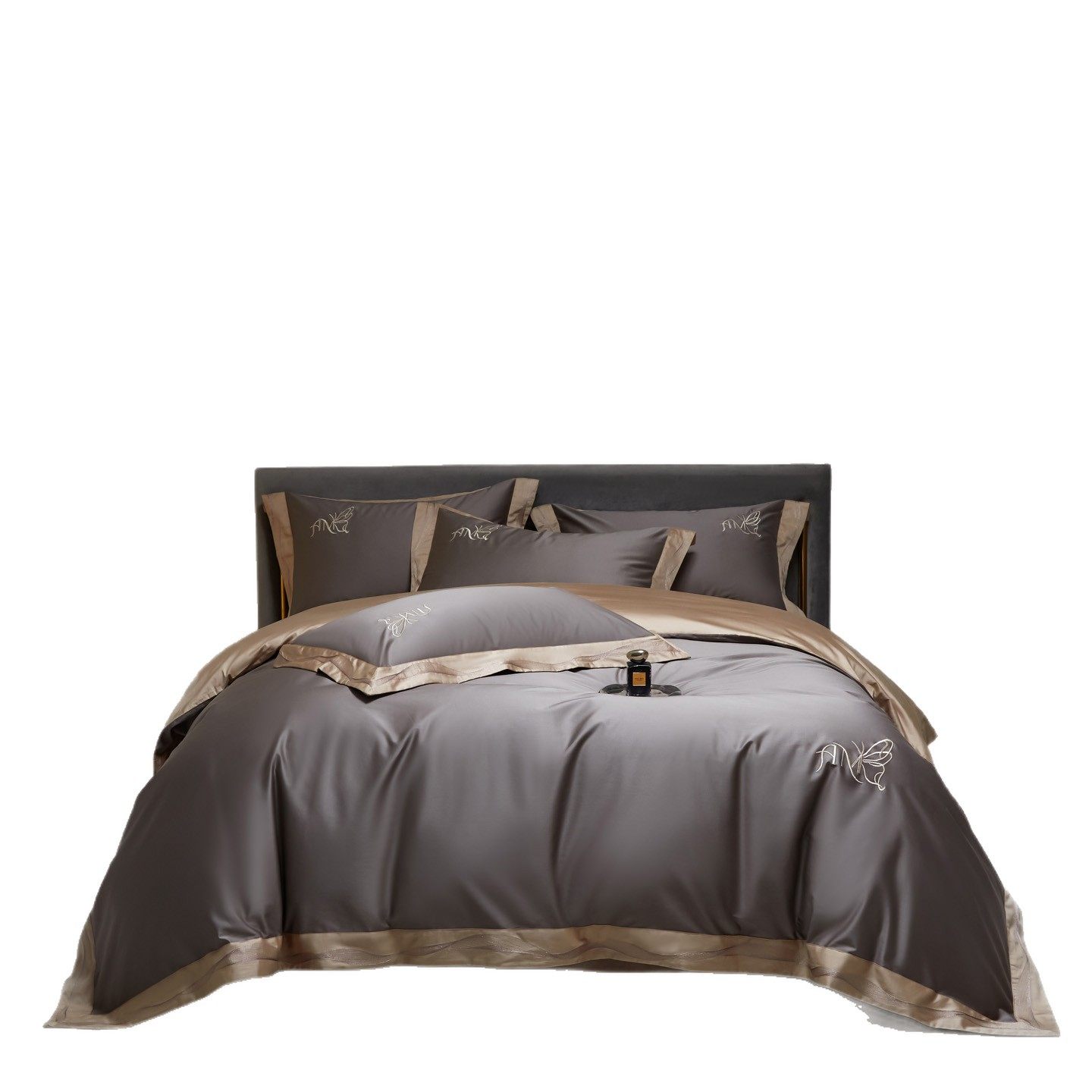 2025 New 100S Cotton Normcore Embroider Four-Piece European Style Accessible Luxury Bed Bed Sheets Quilt Cover Bed Bed Sheets Bedding Autumn