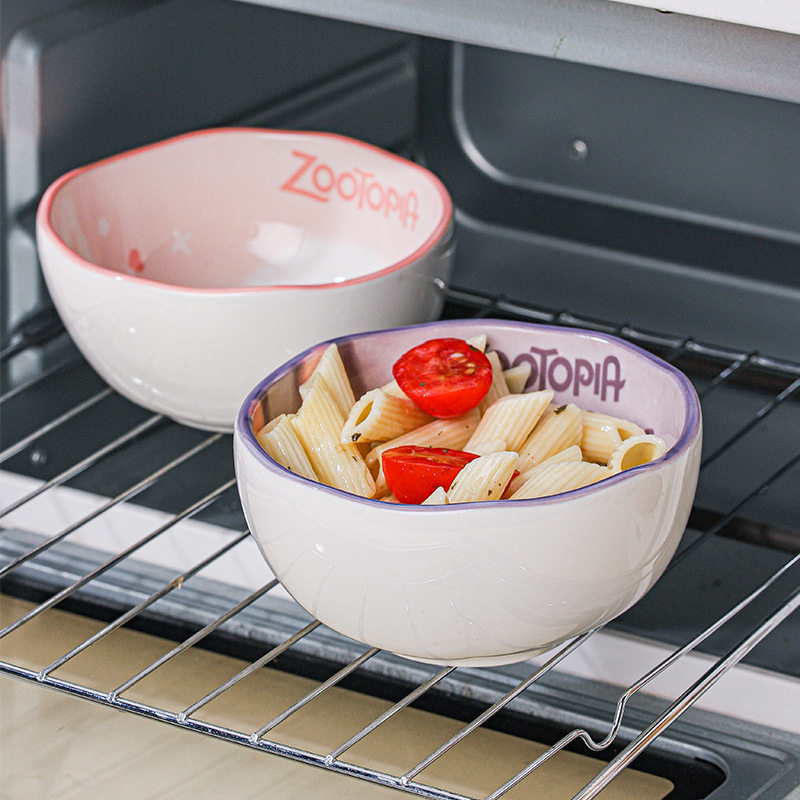 Zootopia Creative Ceramic Rice Bowl Underglaze Color Tableware Set Gift Box Practical Opening Gift Housewarming Souvenir