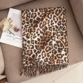 Fh24-5870-1 long-bearded black coffee leopard print (190*70cm)