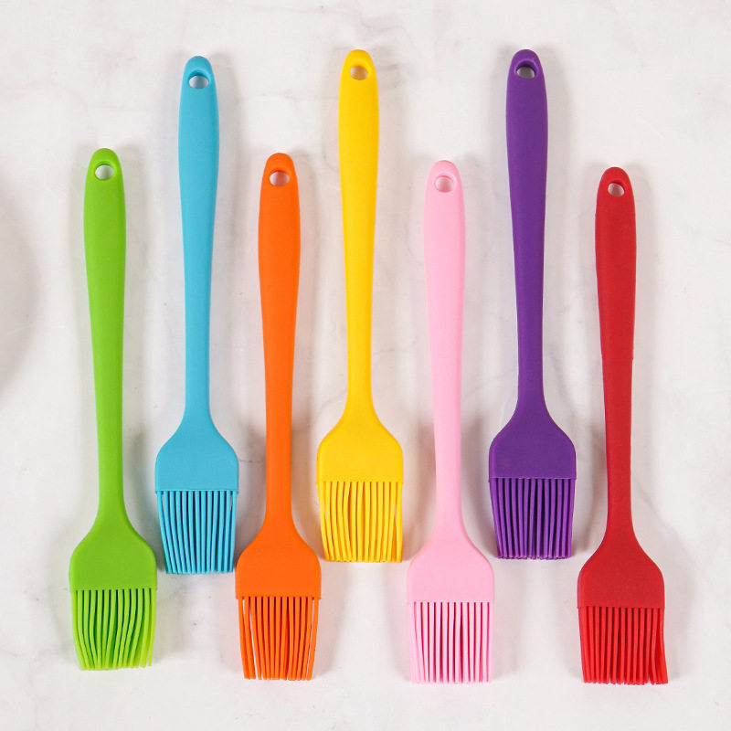 in stock silicone oil brush all-in-one pancake brush oil brush barbecue brush high temperature resistant small size silicone brush