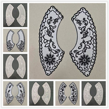 Spot cotton embroidery collar flower hollow perforated cotton false collar lace accessories