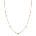 Gold Beaded Station Necklace