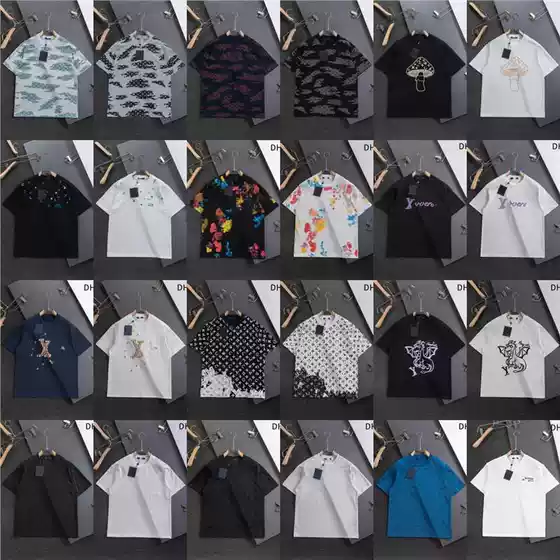 Cross-Border. Correct Version. High-End Version. Lv Short-Sleeve T-Shirt. Dior Short-Sleeve T-Shirt. Fendi Short-Sleeve T-Shirt. Prada Short-Sleeve T-Shirt. 25 New Model Pure Cotton Short-Sleeve T-Shirt