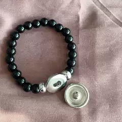 Elf Pokémon Bracelet for Men and Women, Versatile Black Elastic Beaded Bracelet, Hand Jewelry