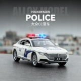 1:32 Модель полицейской машины Volkswagen CC alloy police car simulation полицейская машина игрушечный автомобиль для мальчиков, специальная полиция, модель автомобиля из сплава общественной безопасности