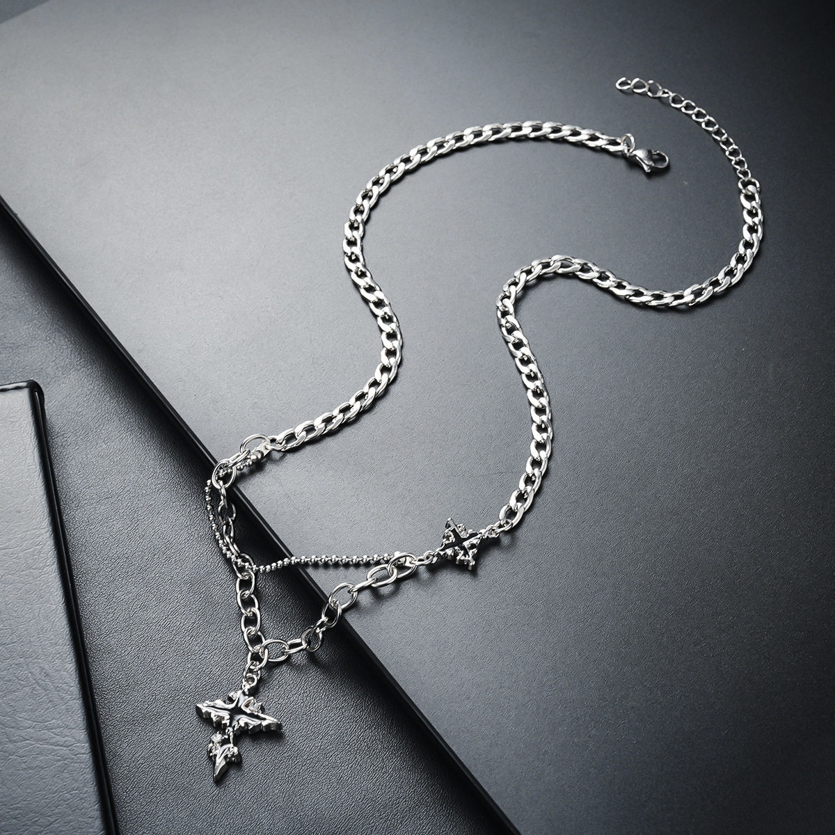 项链男钛钢不掉色简约百搭饰品女毛衣链新款时尚个性爆款嘻哈配饰