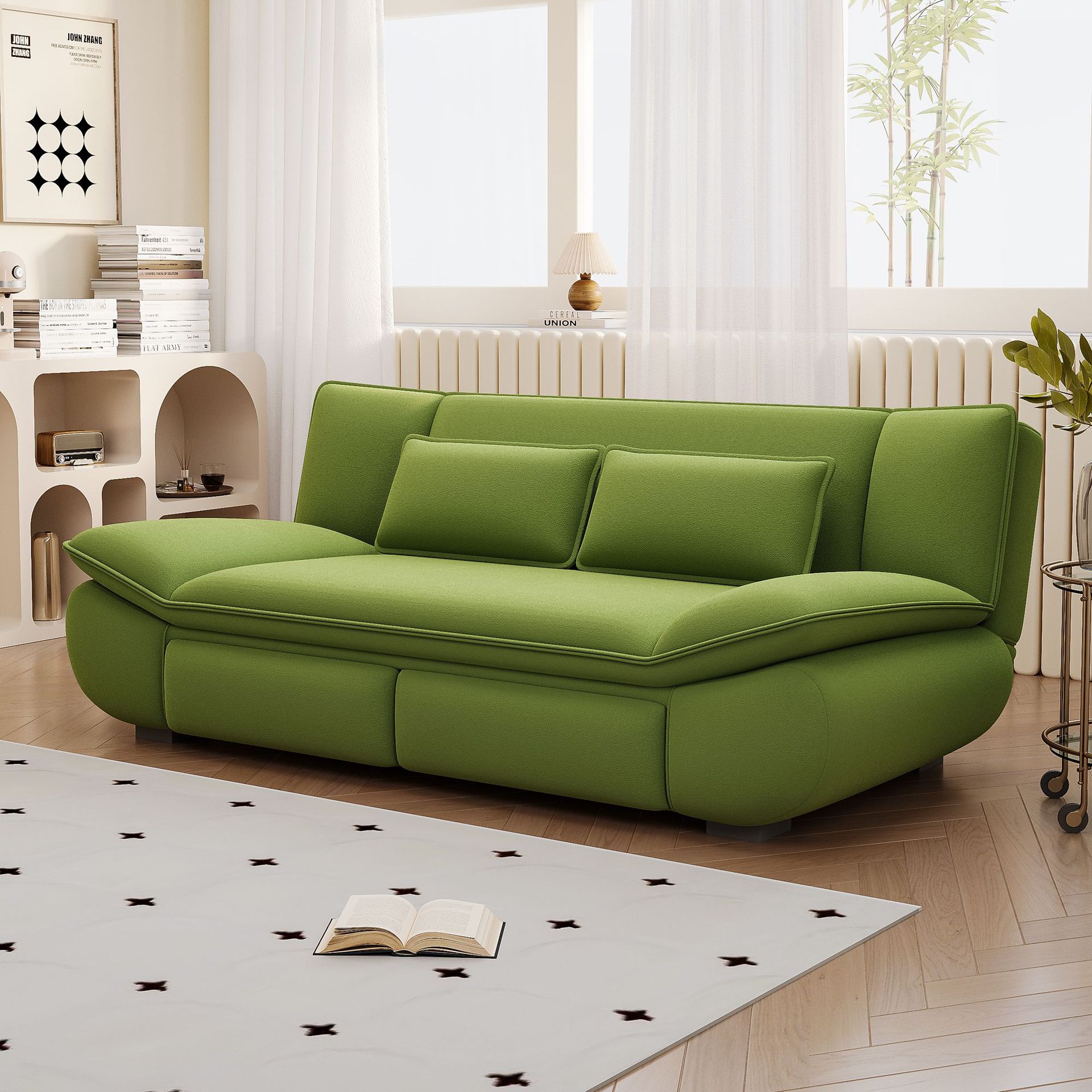 帆船沙发床牛奶绒多功能可折叠可储物两用小户型客厅网红意式沙发