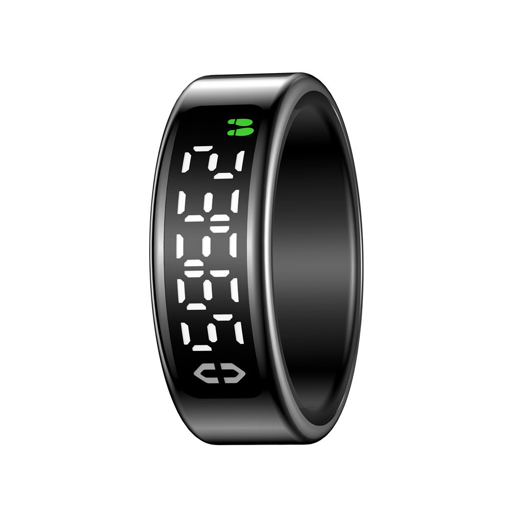Sy01 Smart Ring with Display Touch with Charging Compartment Heart Rate Blood Oxygen Sleep Health Monitoring Smart Ring