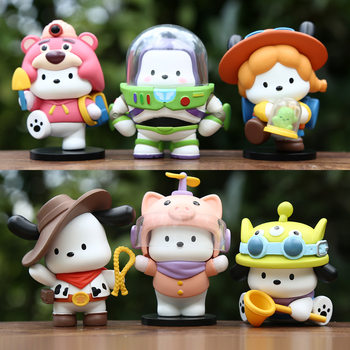 Cross-Border New Product Pacha Dog Cos Play Series Cute Cartoon Doll Model Small Hand Office Ornaments Blind Box
