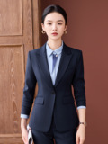 Темно-синий костюм государственного служащего, костюм для собеседования, женская осенняя профессиональная официальная одежда, спецодежда для отелей высокого класса