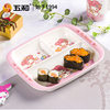 Wuhe meilti children's tableware for Girls cute cartoon baby food supplement bowl melamine anti-scald Cup plate