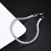 Four-claw diamond bracelet fine diamond niche design simple elegant luxury single row European and American cross-border bracelet