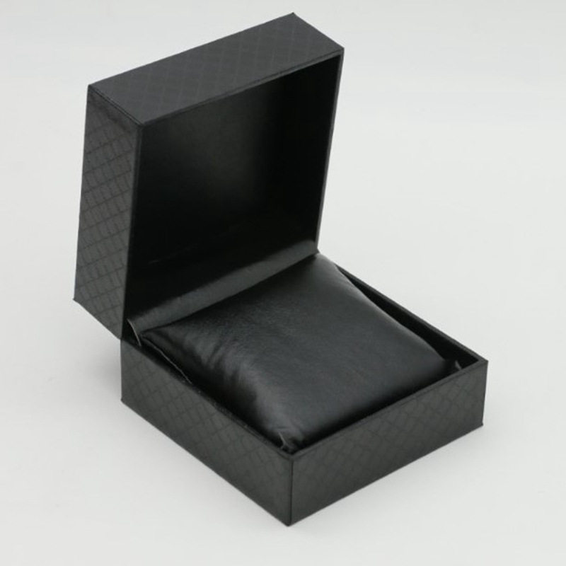 High-End Flip-Top Watch Box, Square Accord Pattern Watch Box, High-End Bracelet Jewelry Watch Storage Packaging Watch Box