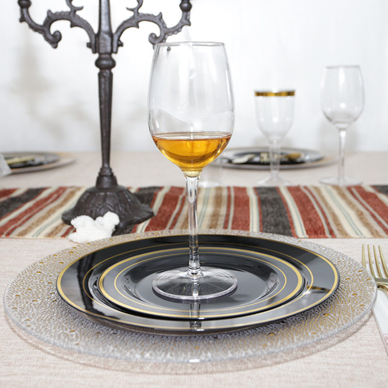 Cross-Border Hotel Creative Tall Wine Glasses Plastic Wine Glass Set Available in Three Colors for Wine