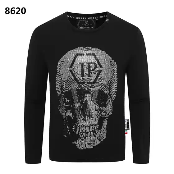 Fashion brand Philip Pulan autumn and winter new men's sweater European and American street fashion rhinestone skull casual sweater men
