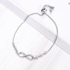 European and American Cross-border Geometric Infinite Loop 8-character Bracelet Women's Simple Fashion Crystal Adjustable Pull Bracelet Bracelet