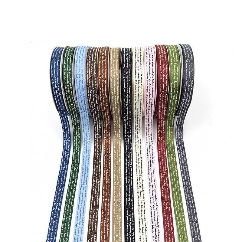 Flowers Gift Packaging English Ribbon Birthday Cake Ribbon English Ribbon DIY Flower Bundle Ins Ribbon