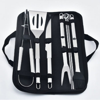 Baking tool suit BBQ stainless steel kitchenware suit knife and fork holder outdoor barbecue camping tool combination suit