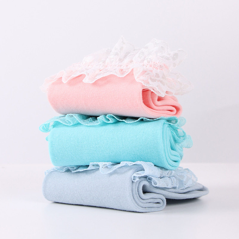 日系少女蕾丝花边棉袜女士袜中筒袜纯色Lolita学生袜春季袜子批发