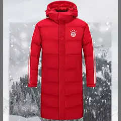 Autumn and Winter Outdoor Sports Cotton Coat Plus Arsenal Bayern German Cotton-padded Coat Windproof Warm Jacket Men's Thickened Long