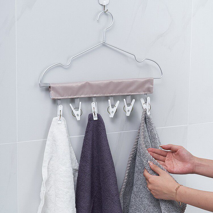 Japan JSK travel fabric hanging clip portable drying rack travel bathroom drying underwear socks clip