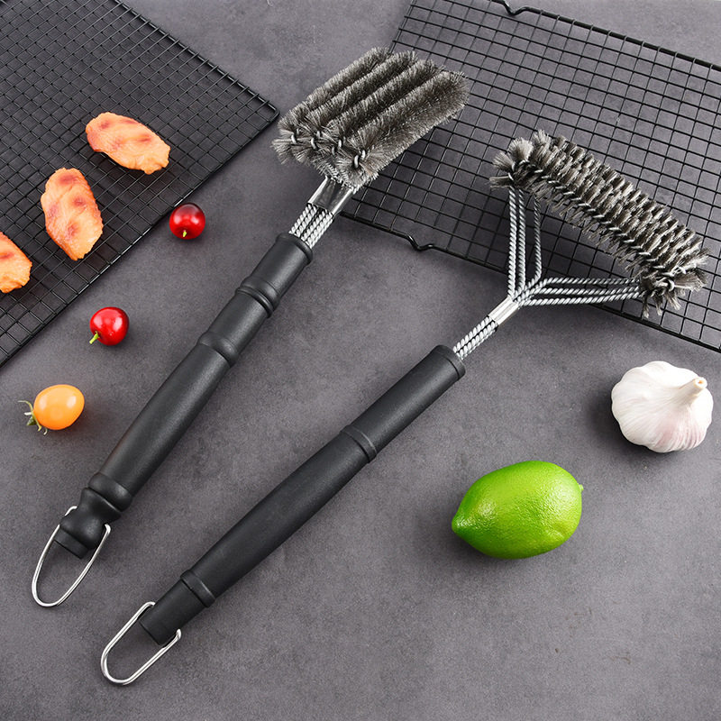 Wholesale Bbq Wire Brush Grill Cleaning Brush Steel Brush Four-Head Multifunctional Barbecue Brush Tool