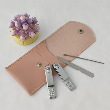 In stock manufacturers supply folding bag nail Clippers 4-piece set nail clippers manicure tools suit printable logo