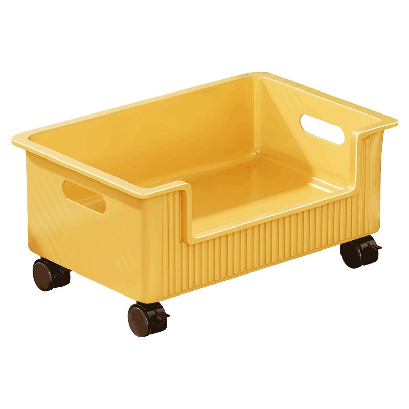 School Bag Storage Rack Mobile Trolley Storage Rack Artifact Storage Basket under the Table Wheeled School Bag Cabinet Toy Storage Box
